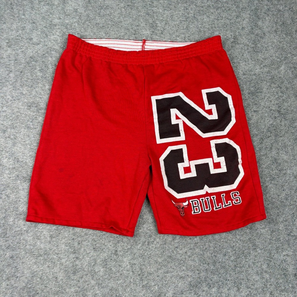 Vintage‎ Chicago Bulls Basketball Shorts Mens XL Red Michael Jordan 23 Graphic